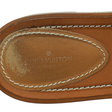 Louis Vuitton Cognac Lock It Flat Mule 39.5 – THE CLOSET