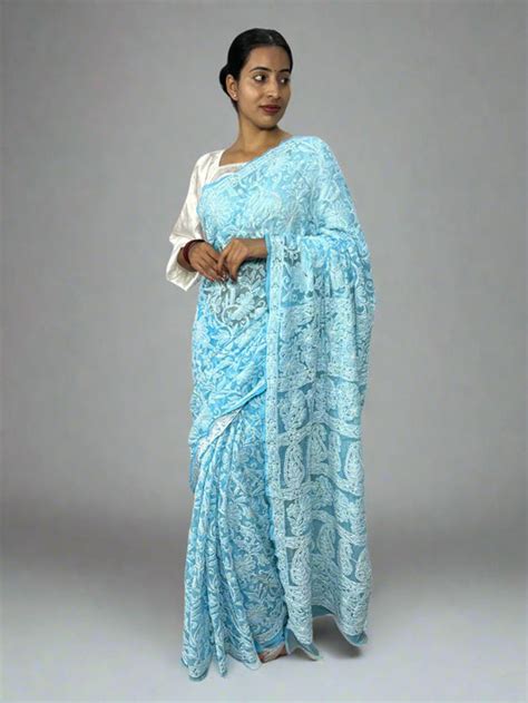 Buy Authentic Lucknowi Chikankari Women's Festive Wear| Lucknow Fashion ...