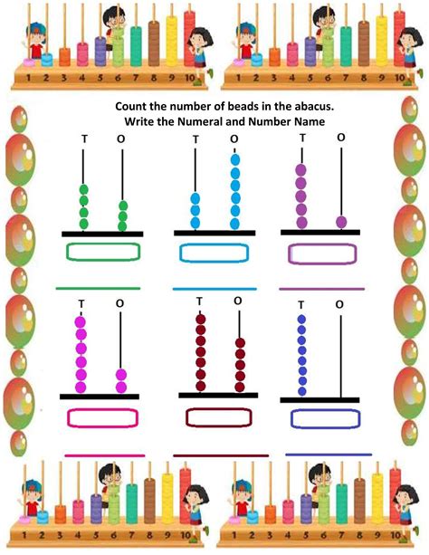 Abacus worksheet grade i – Artofit