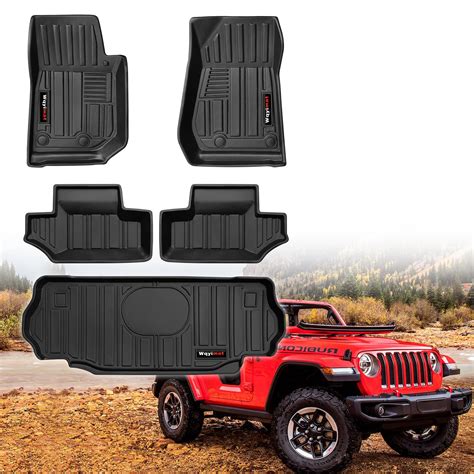 for 2007-2018 Jeep Wrangler JK 2 Door Floor Mats & Cargo Liner,TPE All ...