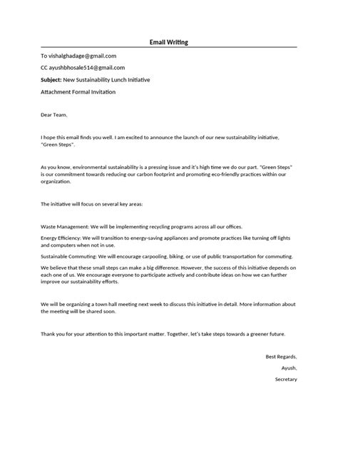 Image result for Handwritten Email Examples