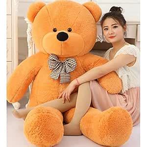 Buy RTN Toys Teddy Bear with Neck Bow (Brown, 4 Feet) 122 cm Online at ...