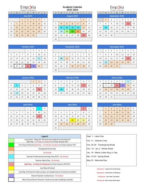 Emporia Public Schools KS Calendar 25-26 Revised [pdf] - EduCounty