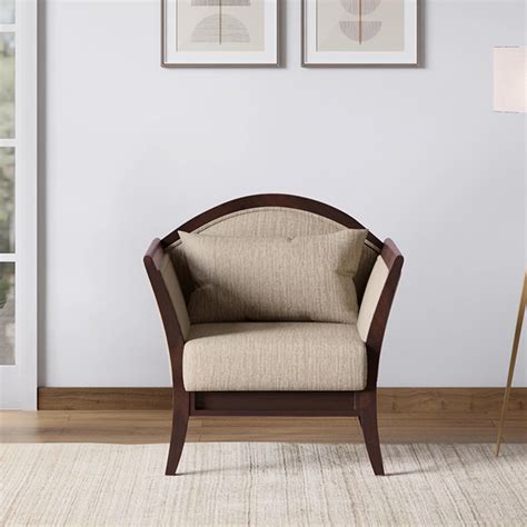 GODREJ INTERIO Cedar 1-Seater Fabric Sofa (1-Year Warranty, Sheesham ...