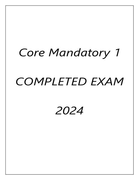 Image result for Core Mandatory 2 Test Answers