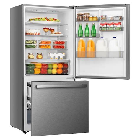 Hisense 17.2-cu ft Counter-depth Bottom-Freezer Refrigerator with Ice ...