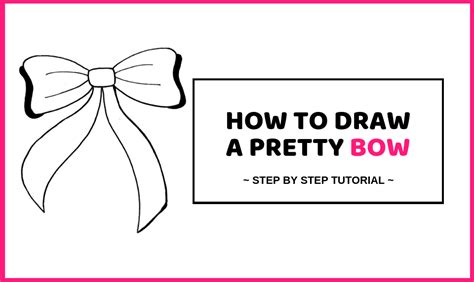 How To Draw A Bow In 5 Steps - Easy Drawing Tutorial - Craftsonfire