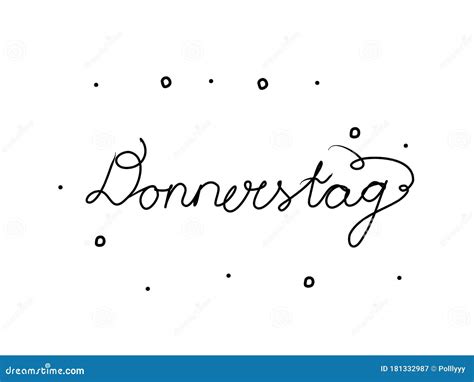 Donnerstag Phrase Handwritten with a Calligraphy Brush. Thursday in ...