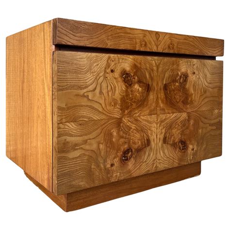 Mid-Century Modern Burl Wood Nightstand by Lane Altavista. Circa 1970s ...