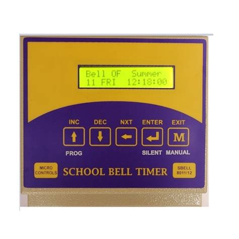 School Bell Timer SBELL 8011 Electric Bell Micro Controls | The ...