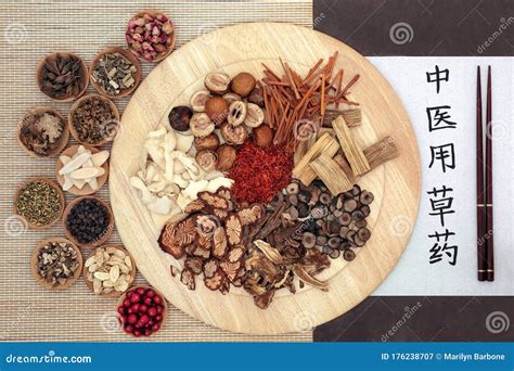 Traditional Chinese Herbs Used in Herbal Medicine Stock Image - Image ...