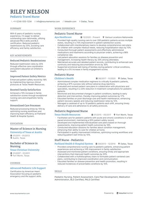 Travel Nurse Resume Example - Free to Edit ATS-Friendly PDF - 2025