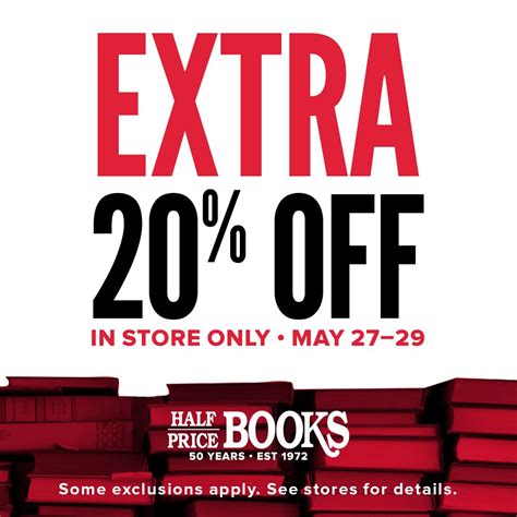 Half Price Books on Twitter: "An extra 20% off? 👀 Yes, please! In store ...