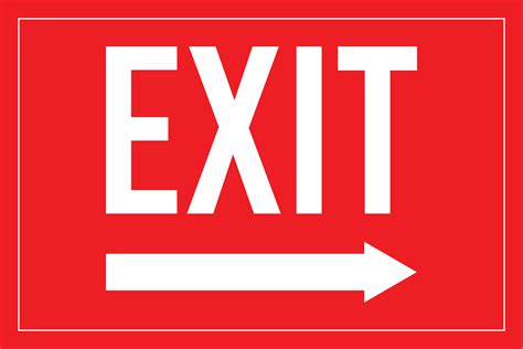 Exit Red Sign. Exit Sign Illustration 7249023 Vector Art at Vecteezy