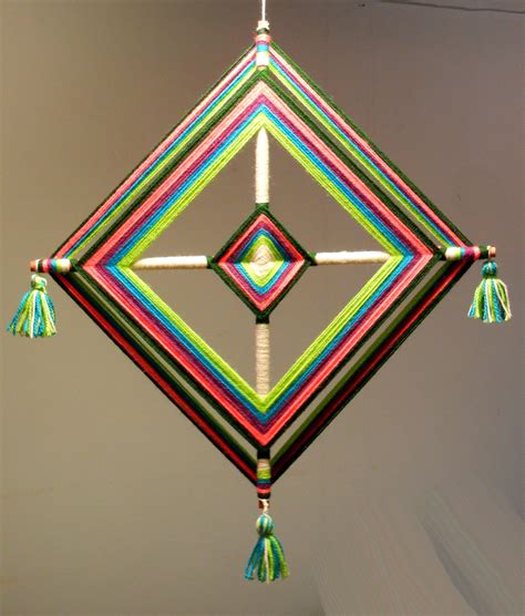 Ojo de Dios - N°3 - 43 cms. | Ojo de dioses, Mandalas de lana, Ojo de ...