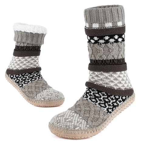 Cosyone1997 Women's Fuzzy Socks with Non-Slip Grips, Warm House Sock ...