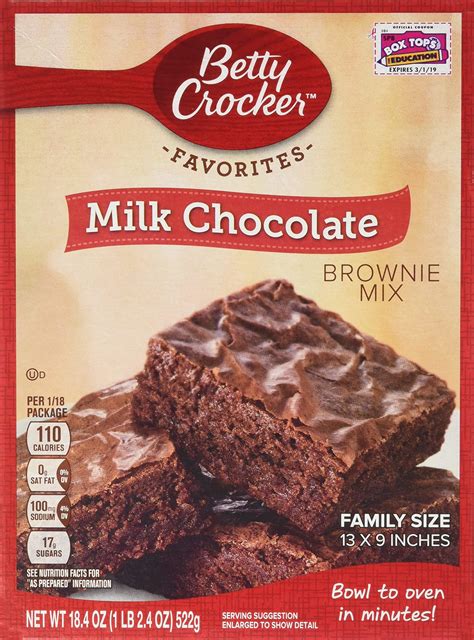 Amazon.com : Betty Crocker Favorites Milk Chocolate Brownie Mix Family ...