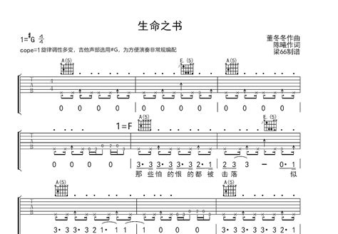 生命之书吉他谱_刘宇宁_G调弹唱97%专辑版 - 吉他世界