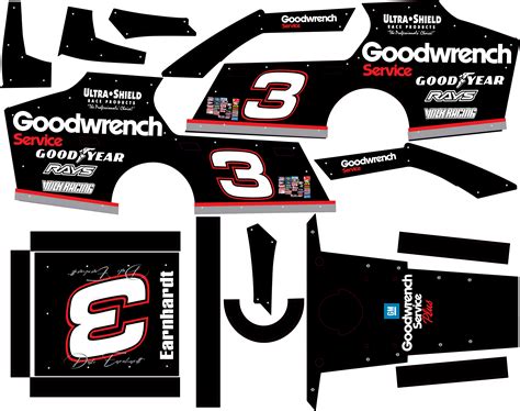Dale Earnhardt SR Themed Traxxas Modified / Mudboss Remote Control Car Wrap With Gloss Laminate ...