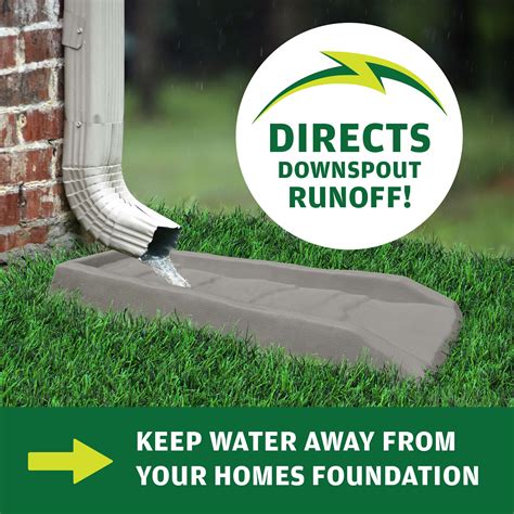 Gutter Downspout Splash Block The Shaw Group 24" X 12" X 3" Concrete