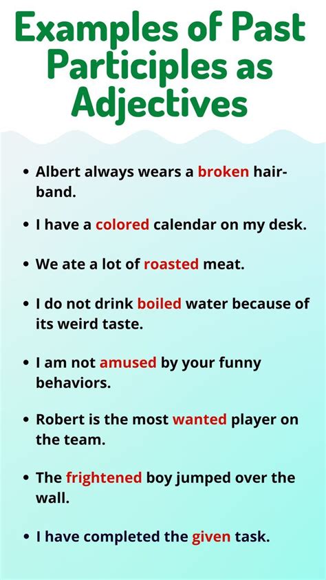 Image result for Past Participle Examples