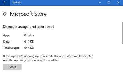 Image result for Reset Microsoft Store App