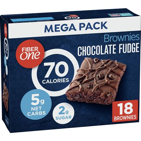 Fiber One 70 Calorie Brownies, Chocolate Fudge, Snack Bars, 18 ct ...