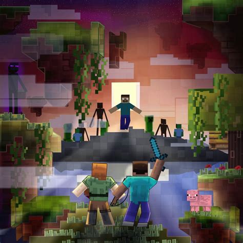 Minecraft Fan art Steve Alex Herobrine by BubbleMuffinsArt on DeviantArt