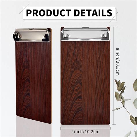 Buy 12 pcs Black 8 x 4 Wood Menu Holders fiberboard Menu Holders Check ...