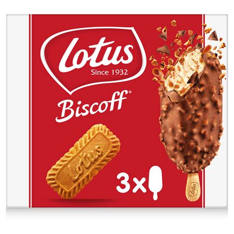 Lotus Biscoff Ice Cream Sticks 3 x 90ml (270ml) | Ice Cream Cones ...