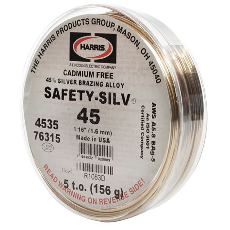 Harris Safety-Silv 45 1/16" High Silver Brazing Alloy 5 toz. Cup - 4535