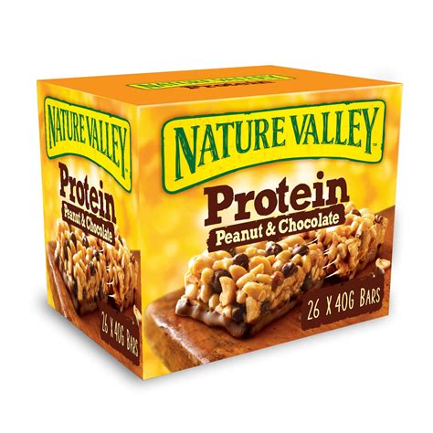Buy Nature Valley Protein Peanut & Chocolate Gluten Free Cereal Bars 26 ...