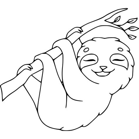 Image result for Sloth Coloring Pages