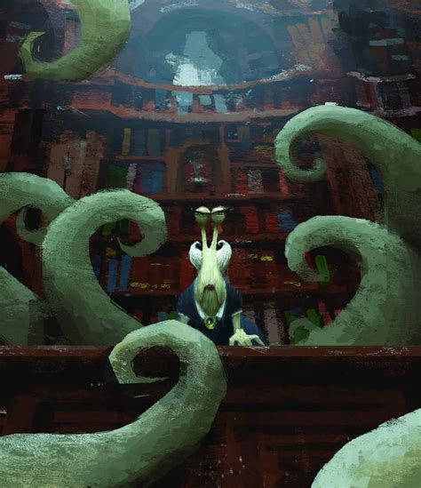 Concept Art, Librarian, Monsters University, 2013 | Environment concept ...
