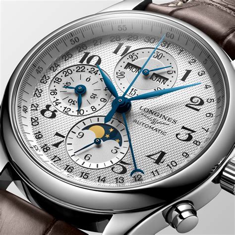 LONGINES MASTER COLLECTION CHRONO MOONPHASE | Ø 42.00 mm, シルバー「バーリーコーン ...