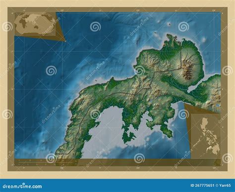 Zamboanga Del Norte, Philippines. Physical. Capital Stock Illustration - Illustration of contour ...