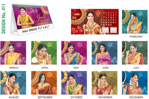 T411 Jeweler - Table Calendar With Planner 2019 | Vivid Print India ...