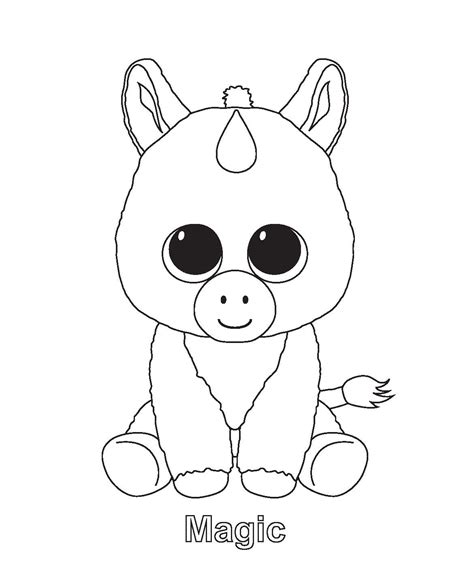 Ty beanie boo coloring pages download and print for free