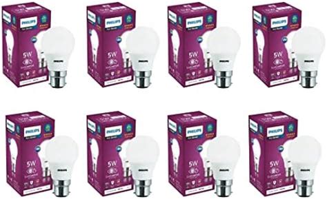 Philips Ace Saver 5-watt B22 LED Bulb | Crystal White LED Bulb | Pack ...