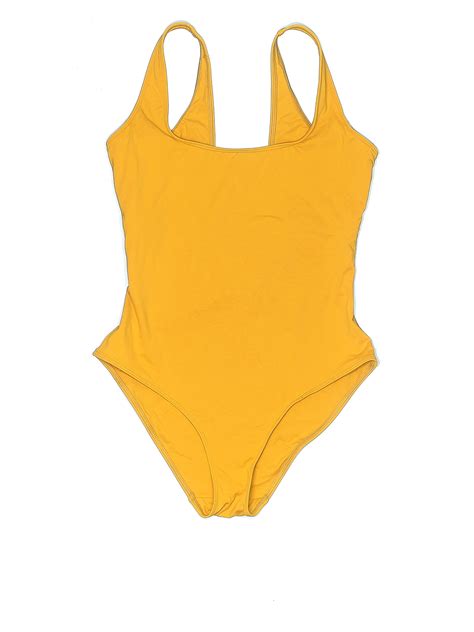 Everlane Solid Yellow One Piece Swimsuit Size M - 45% off | thredUP