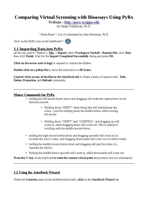 PyRx Tutorial 的图像结果