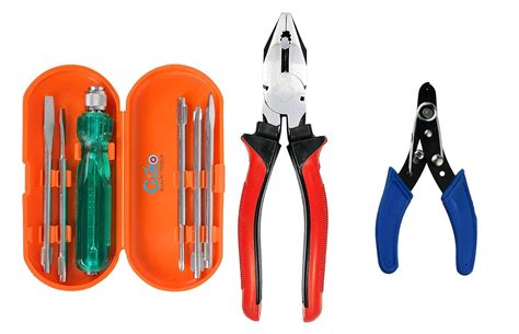 GIZMO Home Tool Kit | Lineman Pliers, Wire Cutter & 5-Piece Screwdriver ...