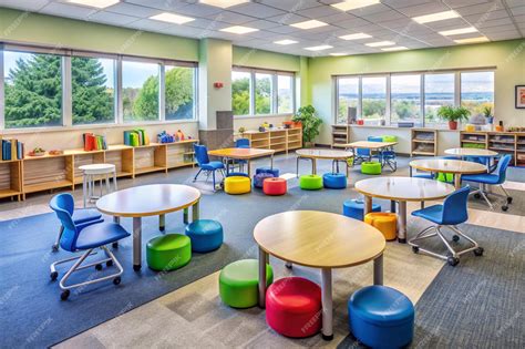 Classroom with flexible seating options for a dynamic learning ...