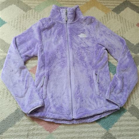 The North Face Fluffy Fleece Jacket Purple Super... - Depop