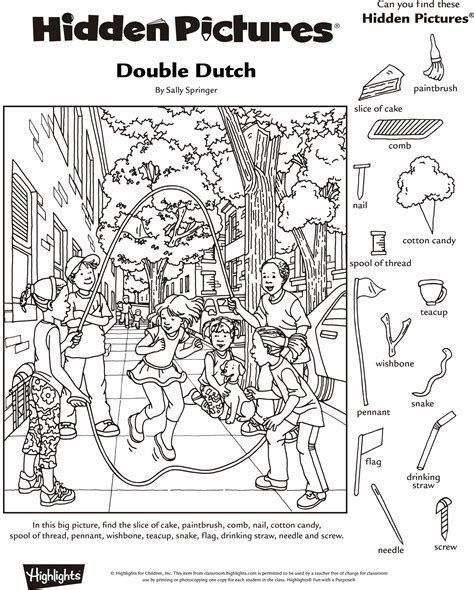Printable Hidden Pictures Highlights