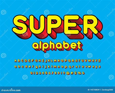 Superhero font stock vector. Illustration of lettering - 145758839