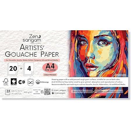 Brustro Artists Acrylic Paper 400 GSM A4 (Pack of 9 + 3 Free Sheets ...