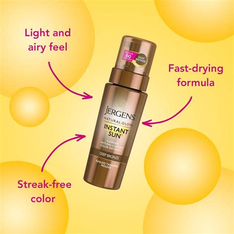 Jergens Instant Sun Sunless Tanning Mousse | Tanning mousse, Natural ...