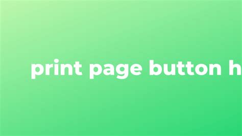 How to Add Print Button in HTML 的图像结果