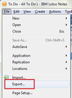 How to import to-do list from Lotus Notes into Swift To-Do List